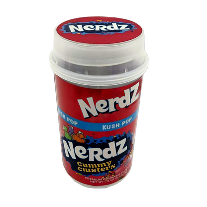 Mylar Bags, herb Mylar Bags, Where to buy mylar bags, Custom mylar bags near me, Mylar Bags Wholesale. Kush Pop 3.5g Nerdz Gummy Clusters Push-Up Jar 