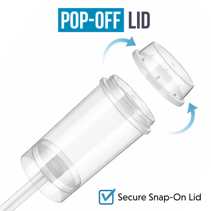 10 Pack - Push-Up Storage Containers with Decorative Wrap Labels - White Supreme Lato Pop