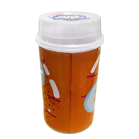 10 Pack - Push-Up Storage Containers with Decorative Wrap Labels - Gelato Bubble Gum