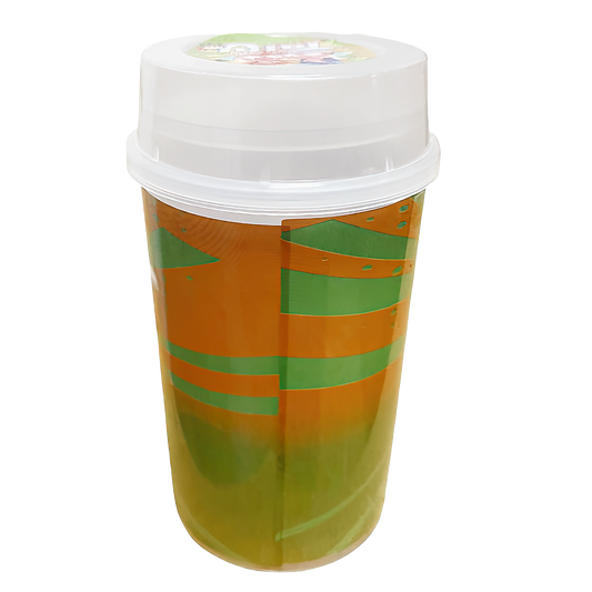 10 Pack - Push-Up Storage Containers with Decorative Wrap Labels - Honey Melon Taffy