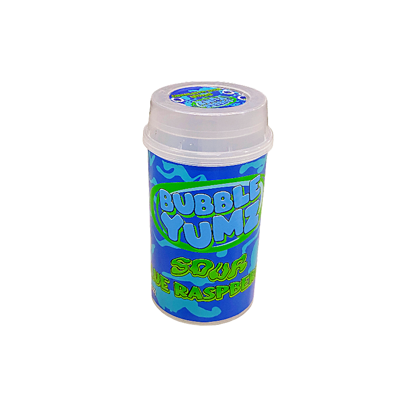 10 Pack - Push-Up Storage Containers with Decorative Wrap Labels - Bubble Yumz Sour Raspberry