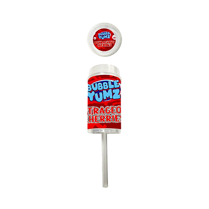 10 Pack - Push-Up Storage Containers with Decorative Wrap Labels - Bubble Yumz Outrageous Cherries