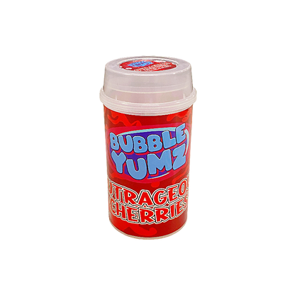 10 Pack - Push-Up Storage Containers with Decorative Wrap Labels - Bubble Yumz Outrageous Cherries