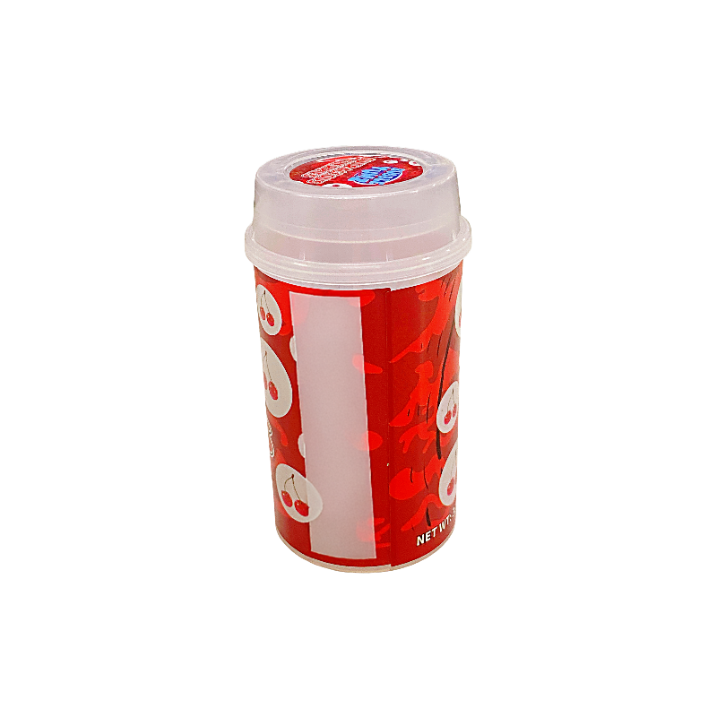10 Pack - Push-Up Storage Containers with Decorative Wrap Labels - Bubble Yumz Outrageous Cherries