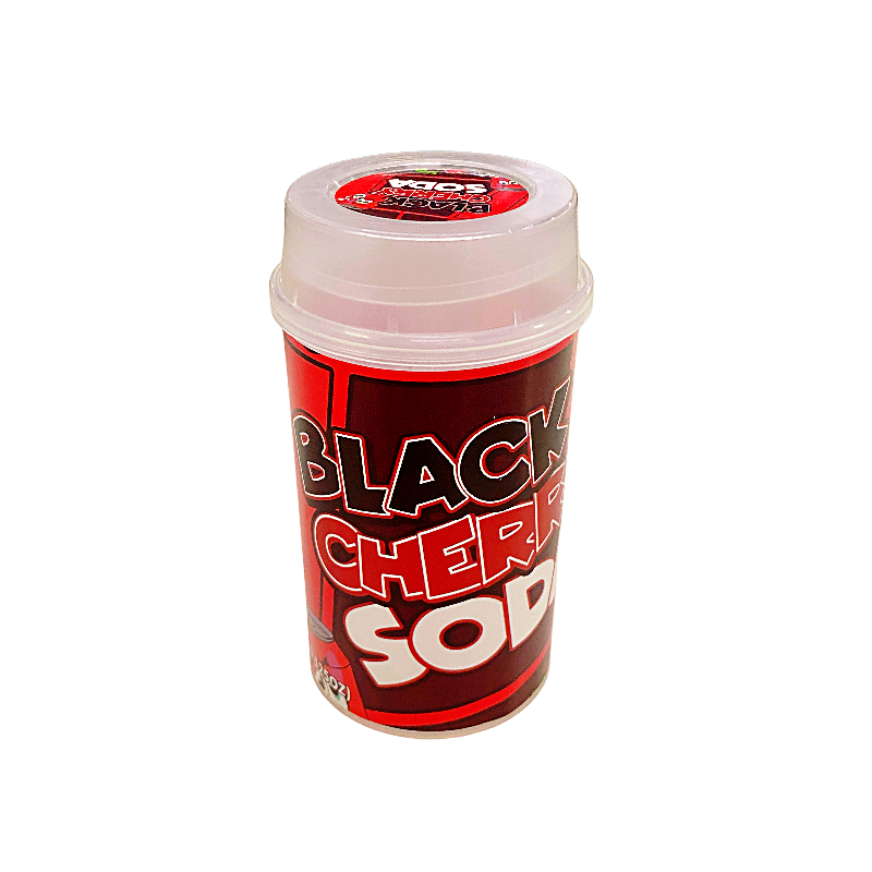 10 Pack - Push-Up Storage Containers with Decorative Wrap Labels - Black Cherry Soda