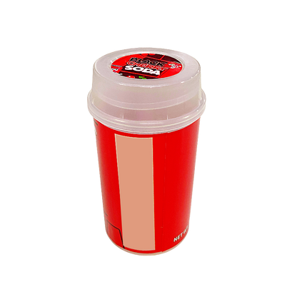 10 Pack - Push-Up Storage Containers with Decorative Wrap Labels - Black Cherry Soda