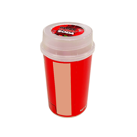 10 Pack - Push-Up Storage Containers with Decorative Wrap Labels - Black Cherry Soda