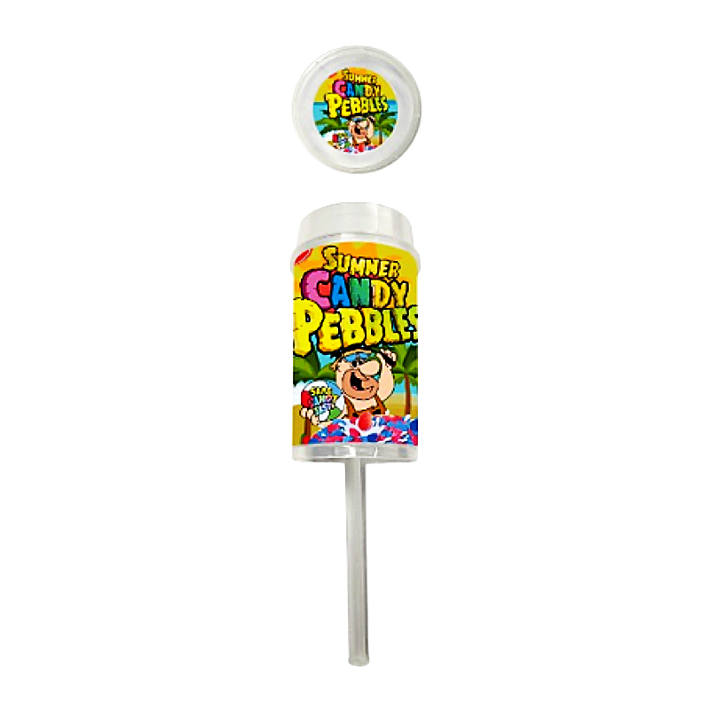 10 Pack - Push-Up Storage Containers with Decorative Wrap Labels - Summer Candy Pebbles