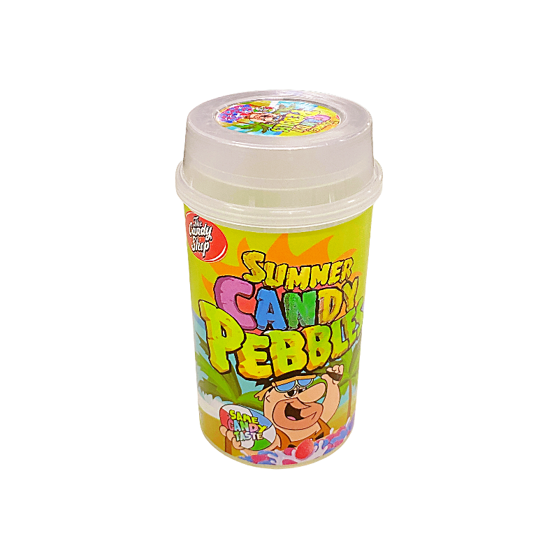 10 Pack - Push-Up Storage Containers with Decorative Wrap Labels - Summer Candy Pebbles