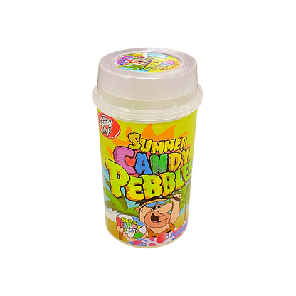 10 Pack - Push-Up Storage Containers with Decorative Wrap Labels - Summer Candy Pebbles