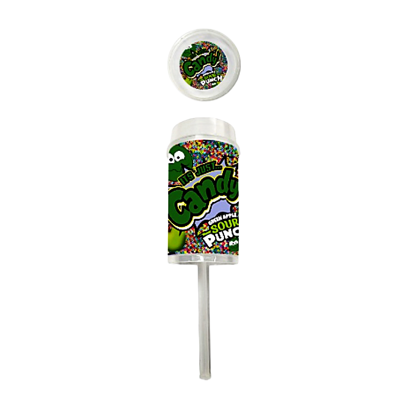 10 Pack - Push-Up Storage Containers with Decorative Wrap Labels - It's Just Candy Sour Punch