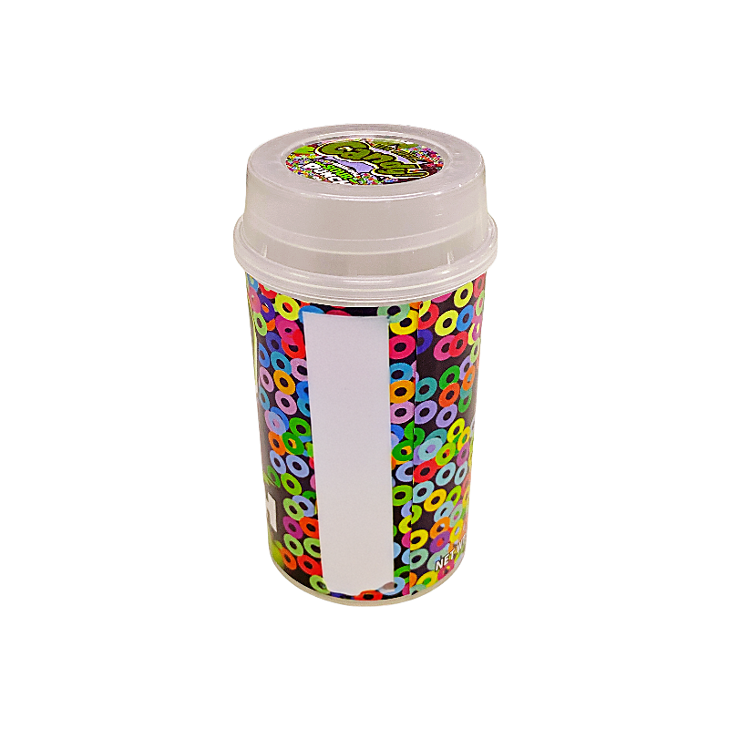 10 Pack - Push-Up Storage Containers with Decorative Wrap Labels - It's Just Candy Sour Punch
