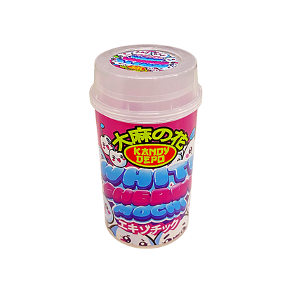 10 Pack - Push-Up Storage Containers with Decorative Wrap Labels - Kandy Depo White Cherry Mochi