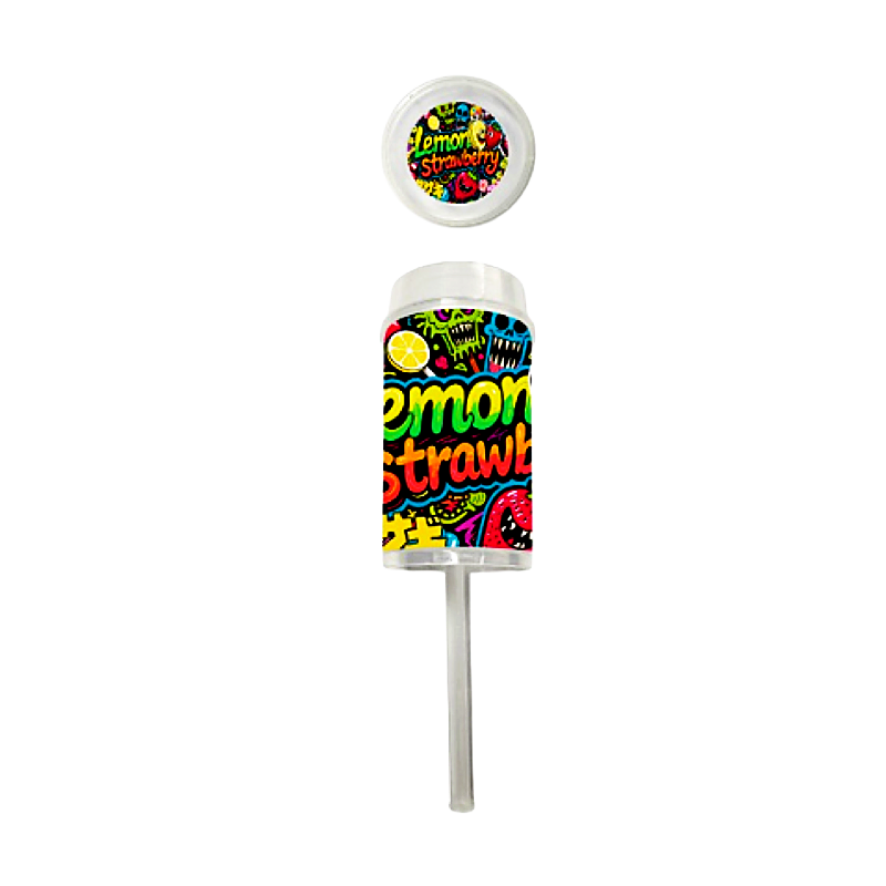 10 Pack - Push-Up Storage Containers with Decorative Wrap Labels - Sour Patch Watermelon Bites