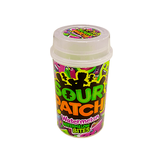 10 Pack - Push-Up Storage Containers with Decorative Wrap Labels - Sour Patch Watermelon Bites