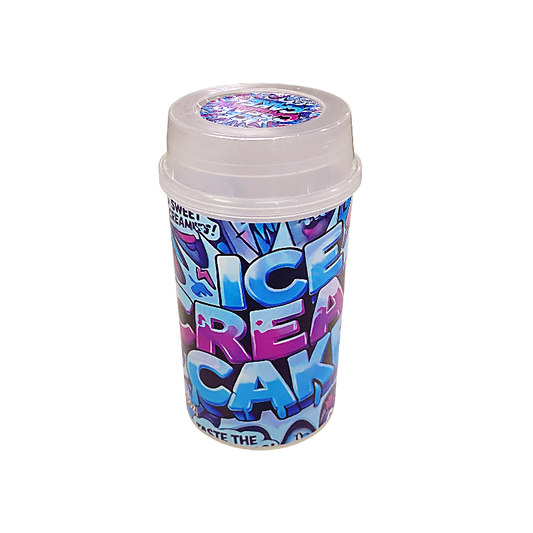 10 Pack - Push-Up Storage Containers with Decorative Wrap Labels - Ice Cream Cake