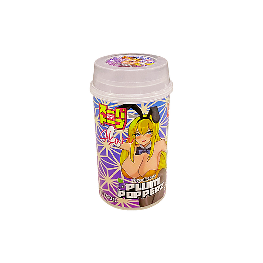 10 Pack - Push-Up Storage Containers with Decorative Wrap Labels - Plum Popperz