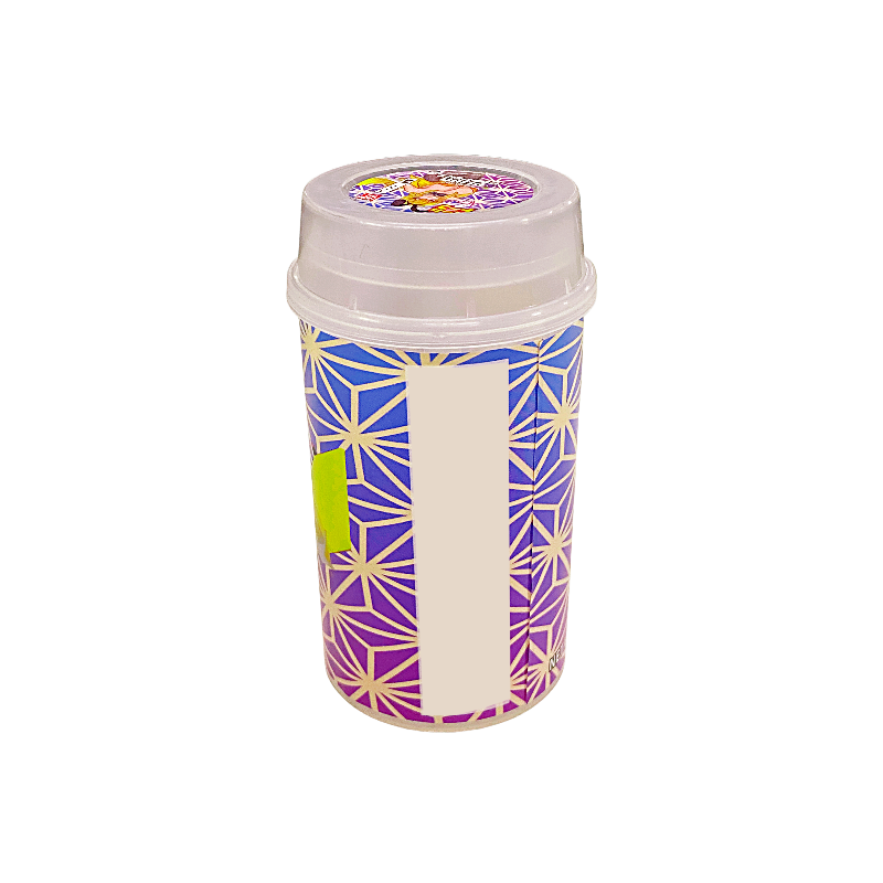 10 Pack - Push-Up Storage Containers with Decorative Wrap Labels - Plum Popperz