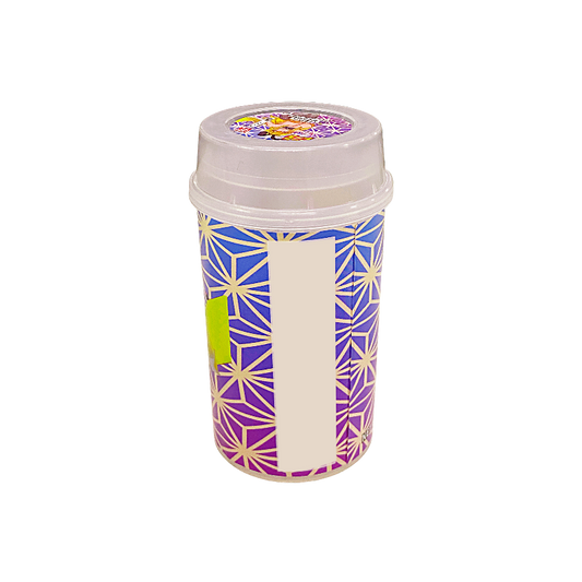 10 Pack - Push-Up Storage Containers with Decorative Wrap Labels - Plum Popperz
