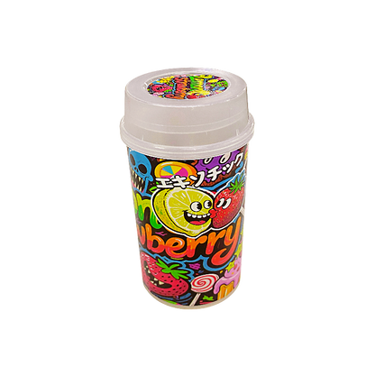 10 Pack - Push-Up Storage Containers with Decorative Wrap Labels - Lemon Strawberry