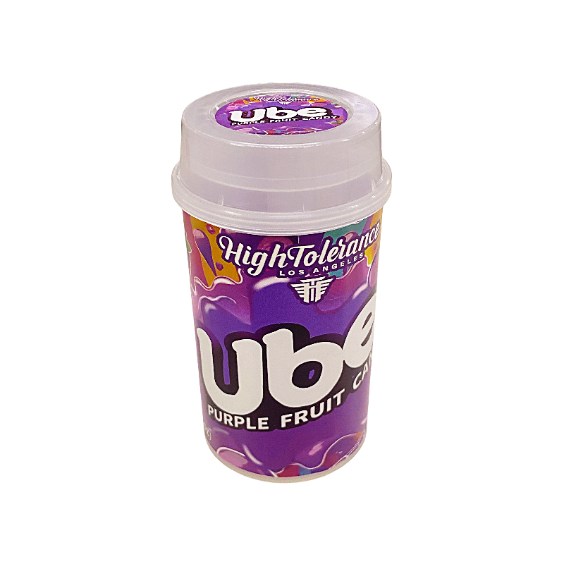 10 Pack - Push-Up Storage Containers with Decorative Wrap Labels - High Tolerance Ube Purple Fruit