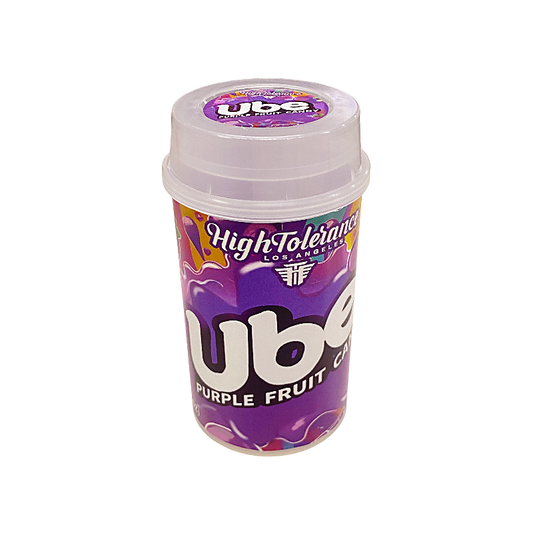10 Pack - Push-Up Storage Containers with Decorative Wrap Labels - High Tolerance Ube Purple Fruit