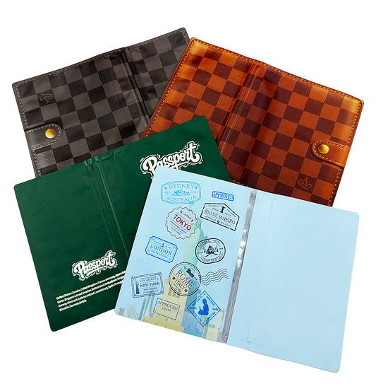 (25 Count) 4 Styles 3.5 Size Passport & Wallet Style Mylar Bags