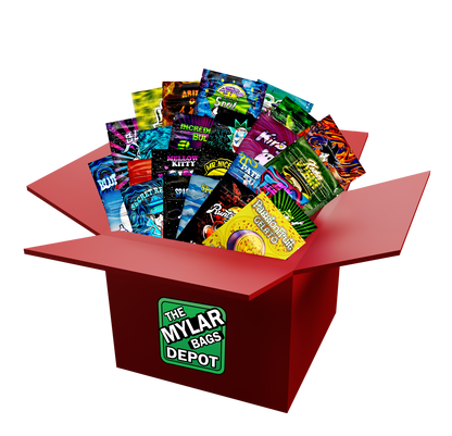 100-Count Mix 1 Gram Size Mylar Bags – Assorted Designs & Styles Bundle