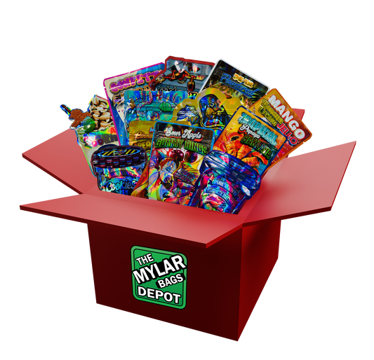 100-Count Mystery Mix 3.5 Mylar Bags β Random Assorted Designs, Shapes & Styles Variety Bundle