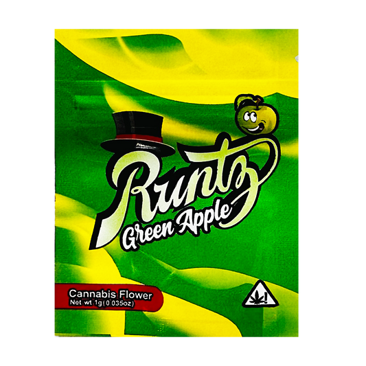 1g Exotic Mylar Bag - Runtz Green Apple (100 Count)