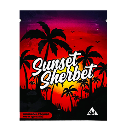 1g Exotic Mylar Bag - Sunset Sherbet (100 Count)