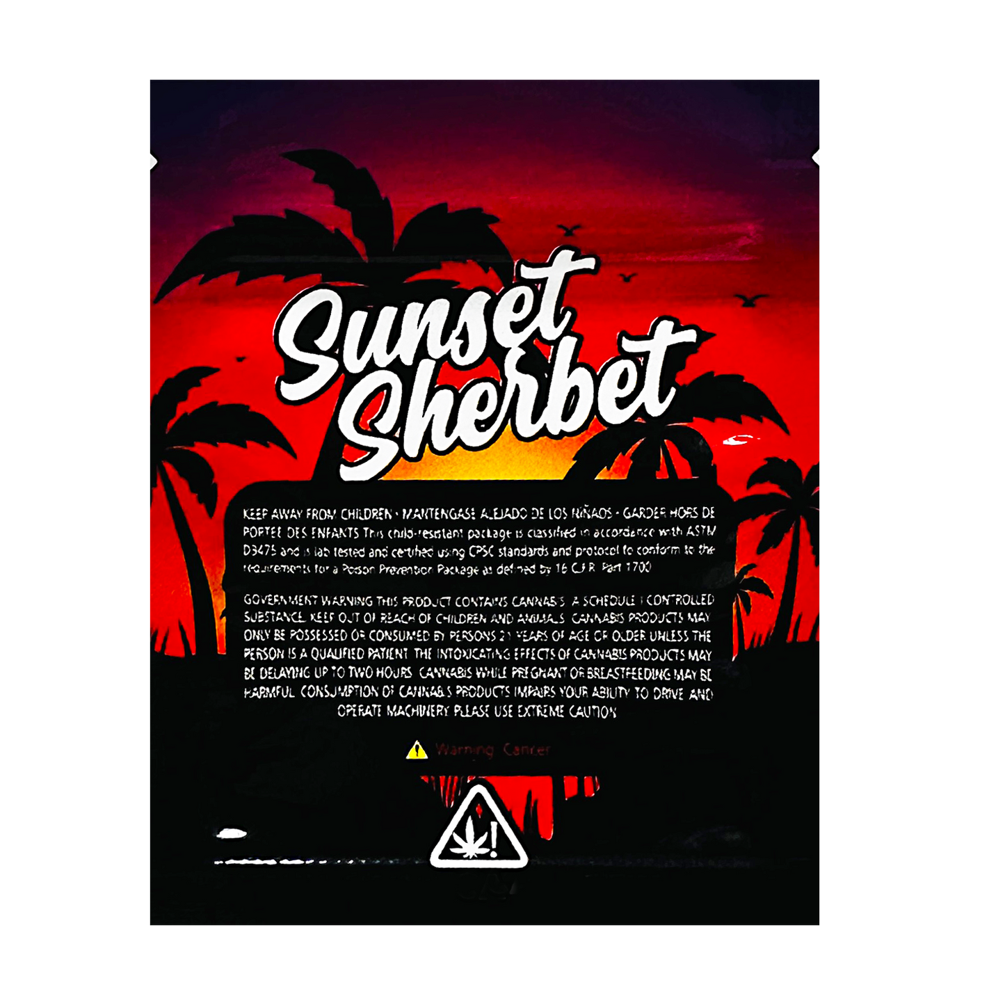 1g Exotic Mylar Bag - Sunset Sherbet (100 Count)