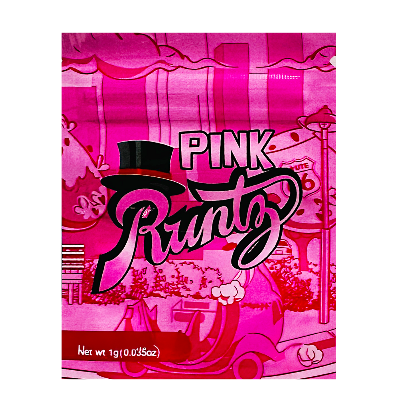 1g Exotic Mylar Bag - Pink Runtz (100 Count)
