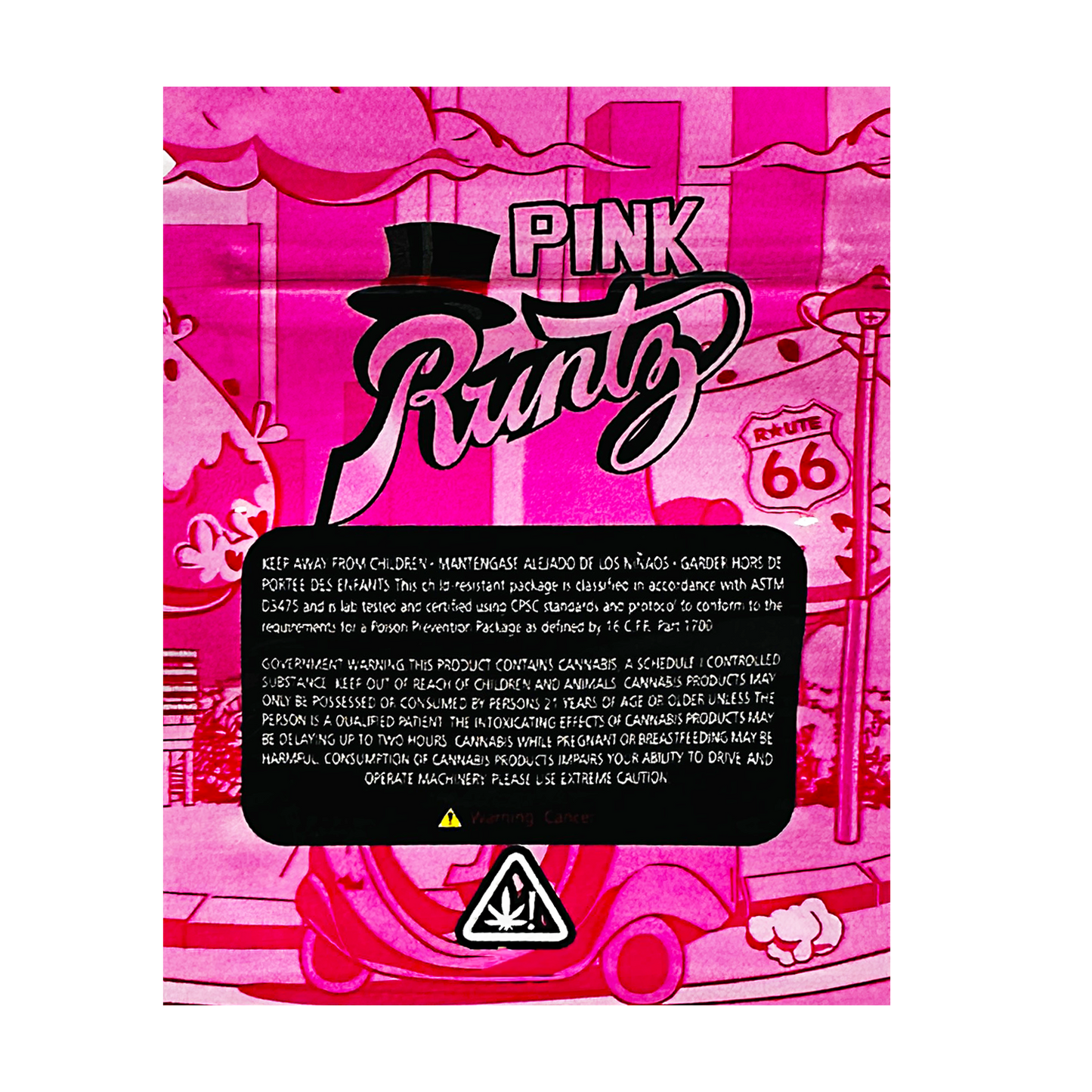 1g Exotic Mylar Bag - Pink Runtz (100 Count)