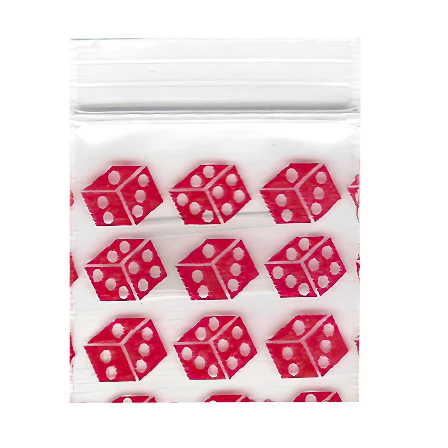 Mylar Bags, Cannabis Mylar Bags, Where to buy mylar bags, Custom mylar bags near me, Mylar Bags Wholesale. Apple Bags. Red dice-shaped stickers on a white background