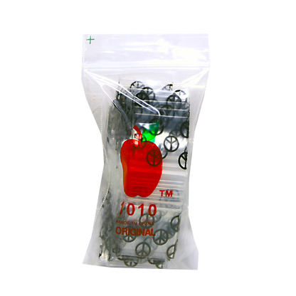 Mylar Bags, Cannabis Mylar Bags, Where to buy mylar bags, Custom mylar bags near me, Mylar Bags Wholesale. Apple Bags. Bag of metal apple-shaped charms with a red apple logo on a white background