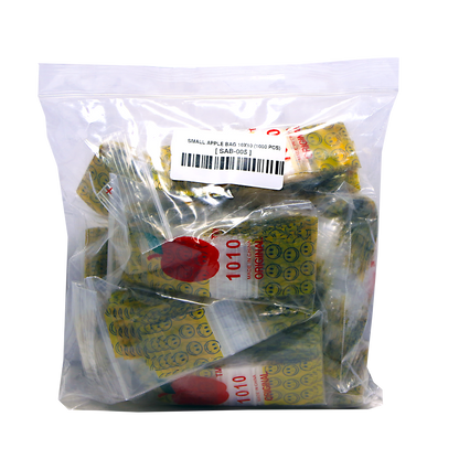 Mylar Bags, Cannabis Mylar Bags, Where to buy mylar bags, Custom mylar bags near me, Mylar Bags Wholesale. Apple Bags. Packaged product with a clear plastic bag on a white background