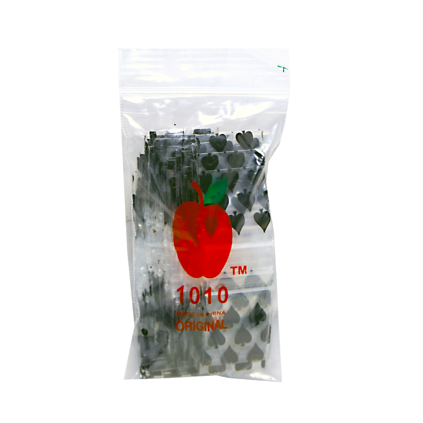 Mylar Bags, Cannabis Mylar Bags, Where to buy mylar bags, Custom mylar bags near me, Mylar Bags Wholesale. Apple Bags. Bag of black pens with a red apple logo and '1010' text on a white background