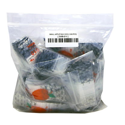 Mylar Bags, Cannabis Mylar Bags, Where to buy mylar bags, Custom mylar bags near me, Mylar Bags Wholesale. Apple Bags. Clear plastic bag with small items inside on a white background