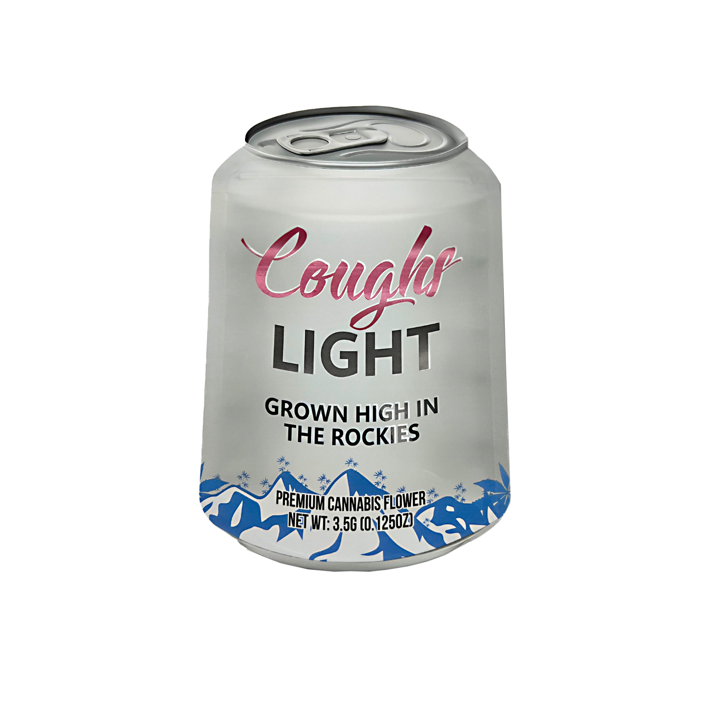 3.5g Shaped Mylar Bag - Cough Light (50 Count)