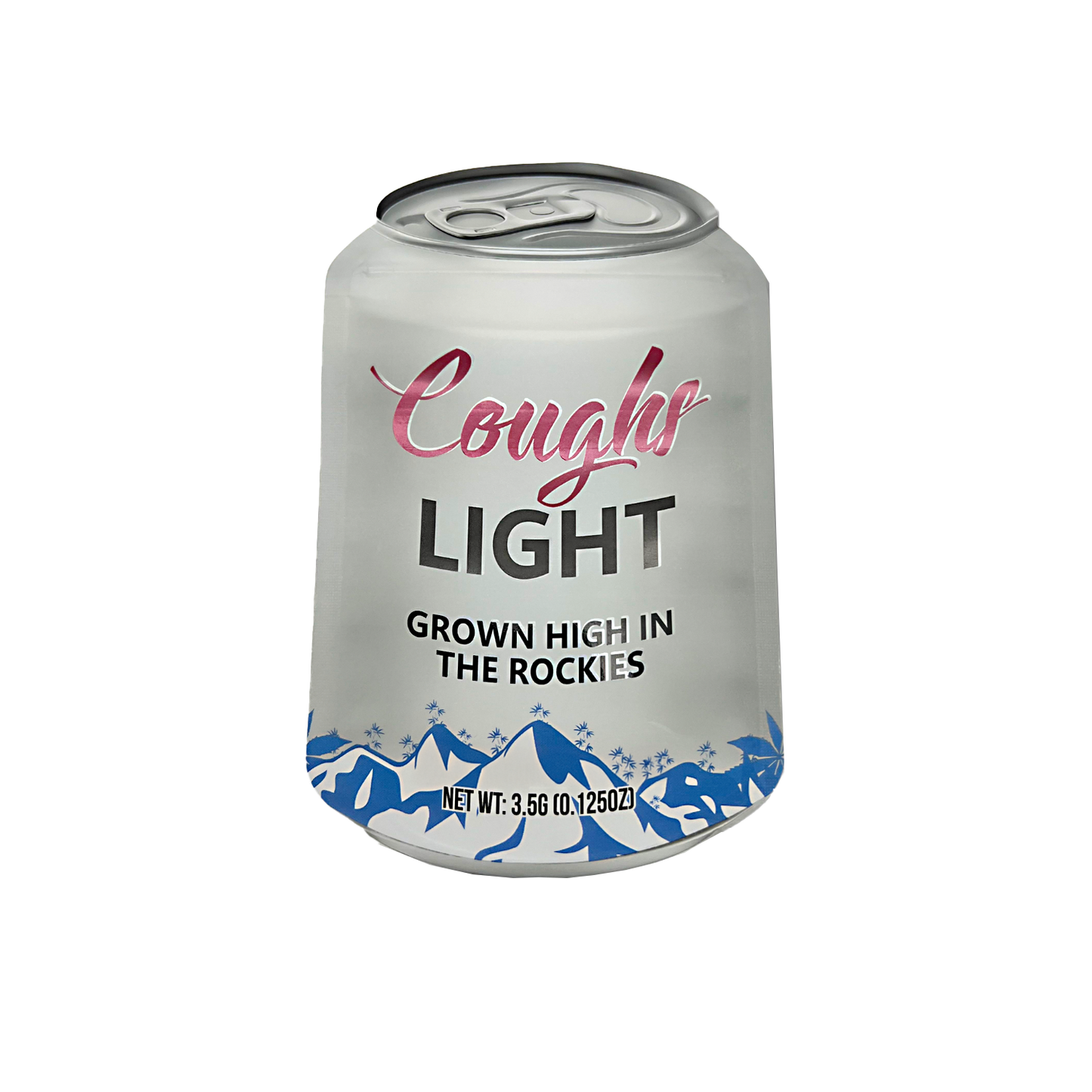 3.5g Shaped Mylar Bag - Cough Light (50 Count)