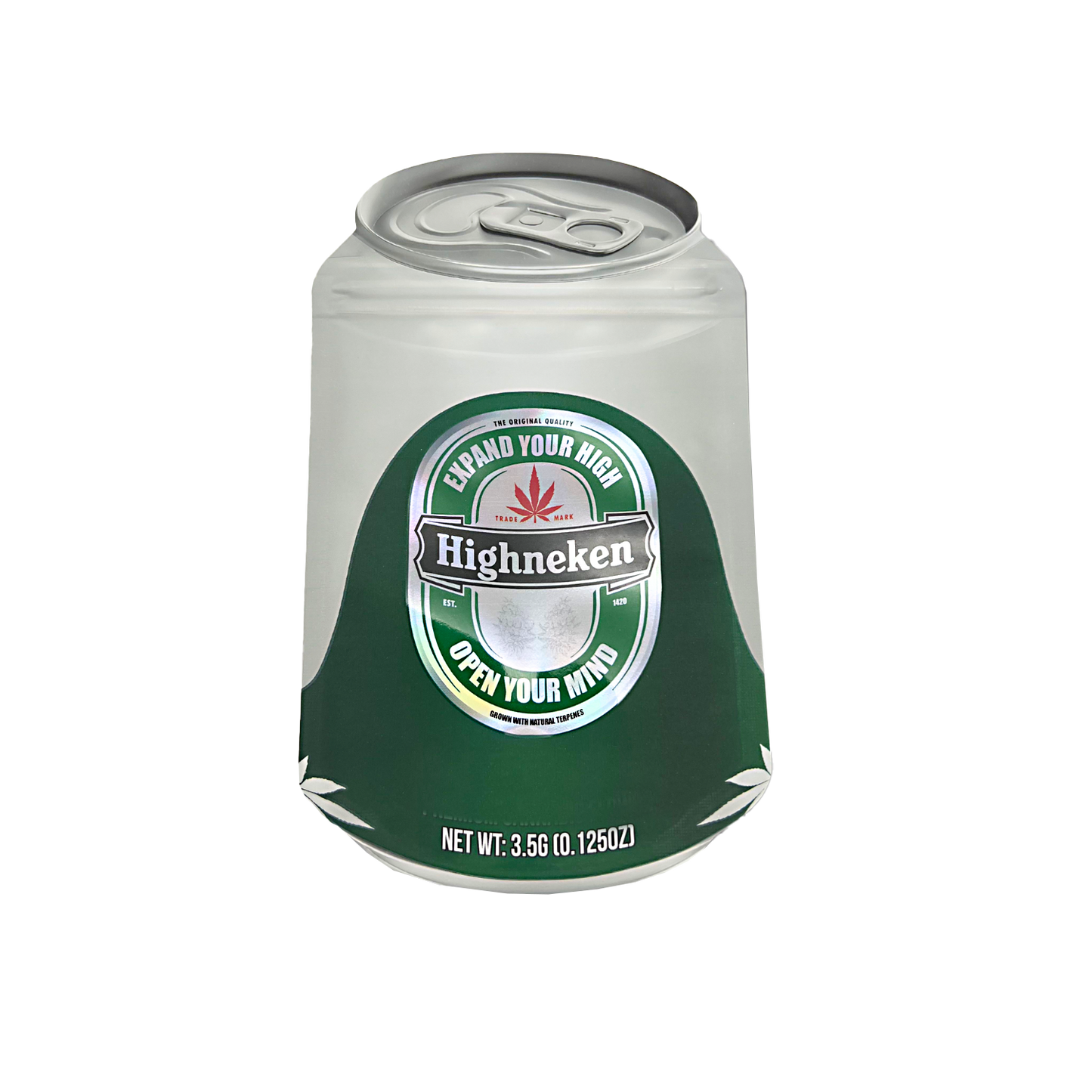 3.5g Shaped Mylar Bag - Highneken (50 Count)