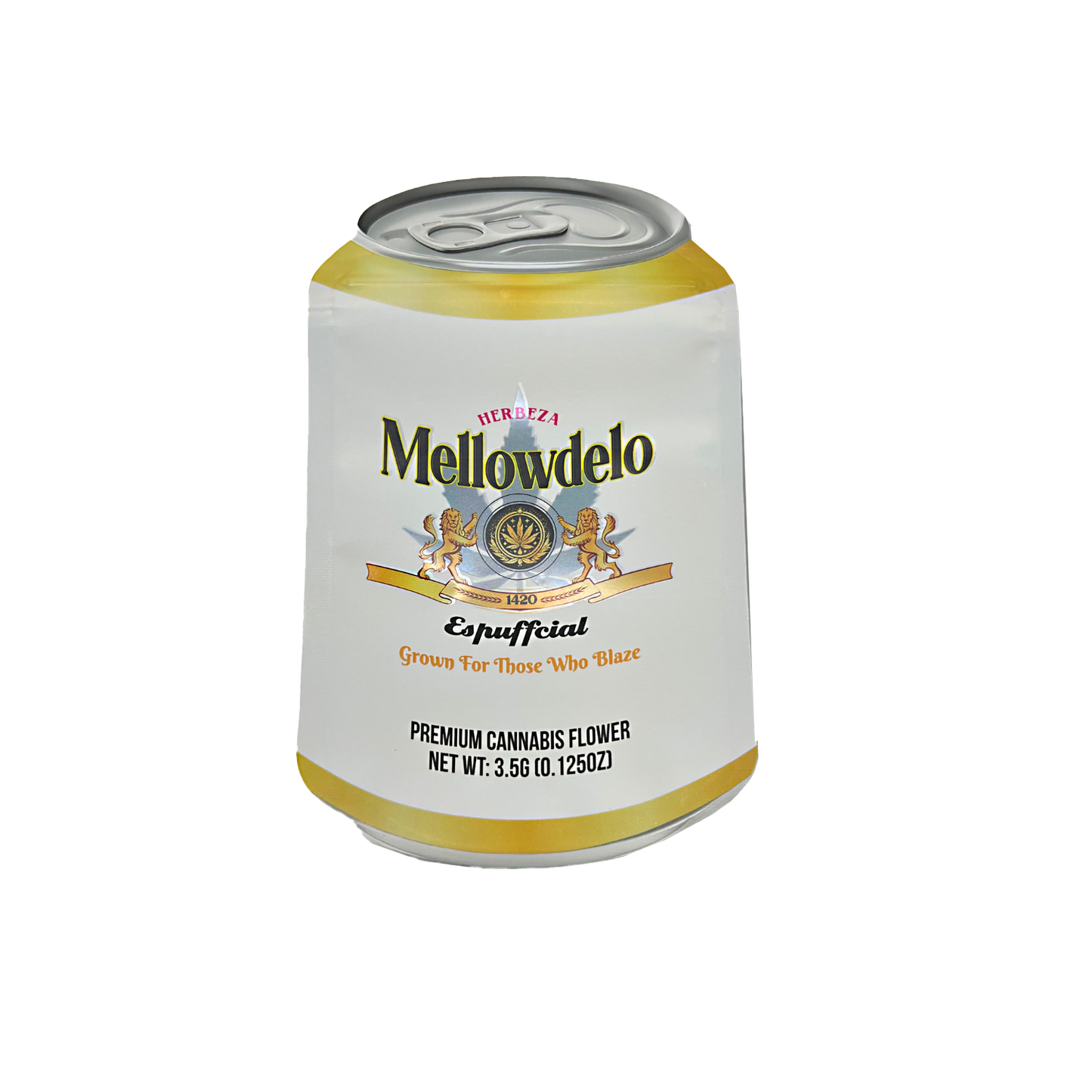 3.5g Shaped Mylar Bag - Mellowdelo (50 Count)