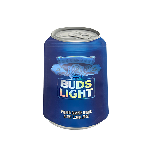 3.5g Shaped Mylar Bag - Buds Light (50 Count)