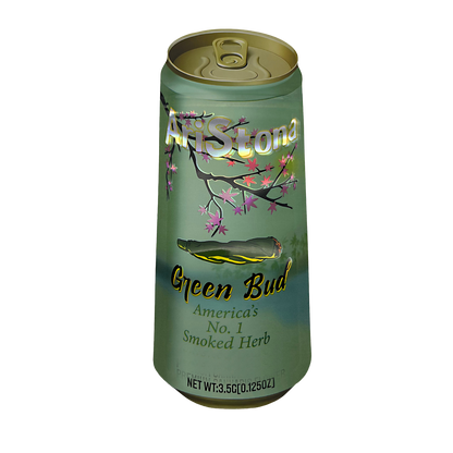 3.5g Shaped Mylar Bag - Aristona Green Bud (50 Count)