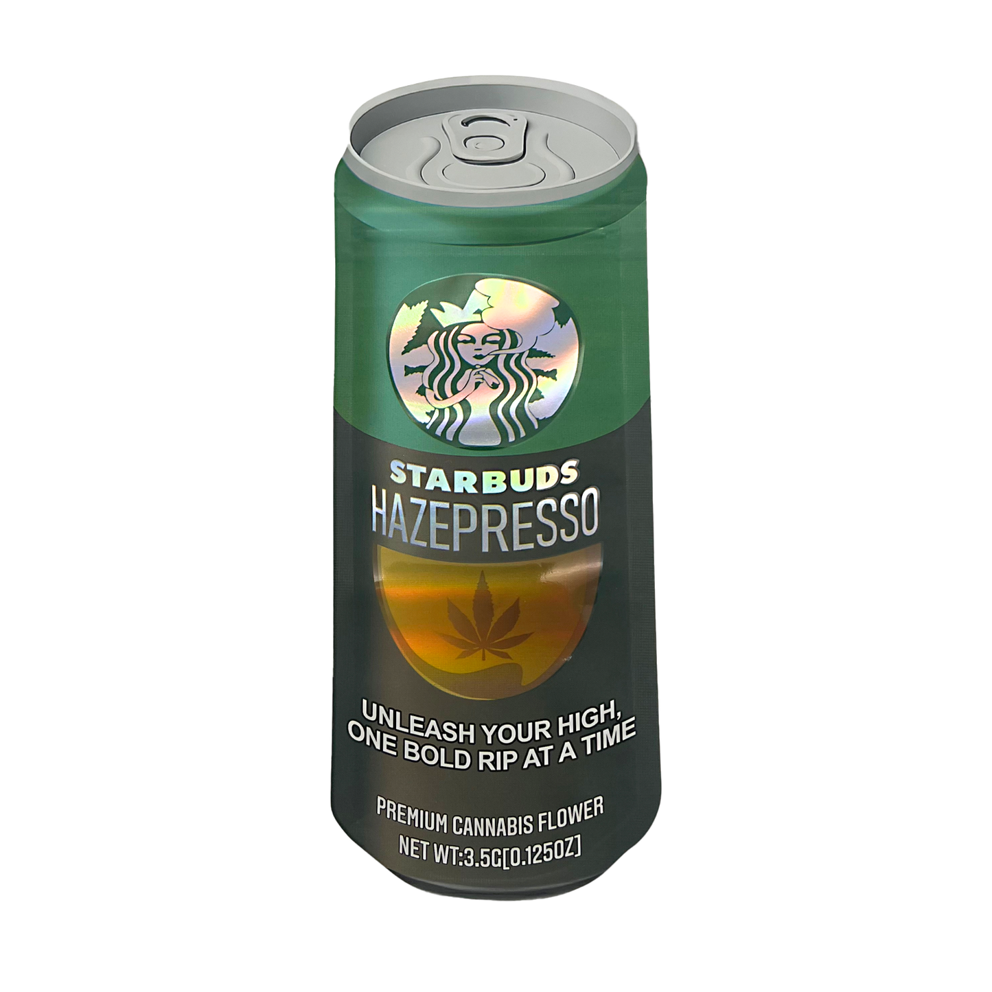 3.5g Shaped Mylar Bag - Starbuds Hazepresso (50 Count)