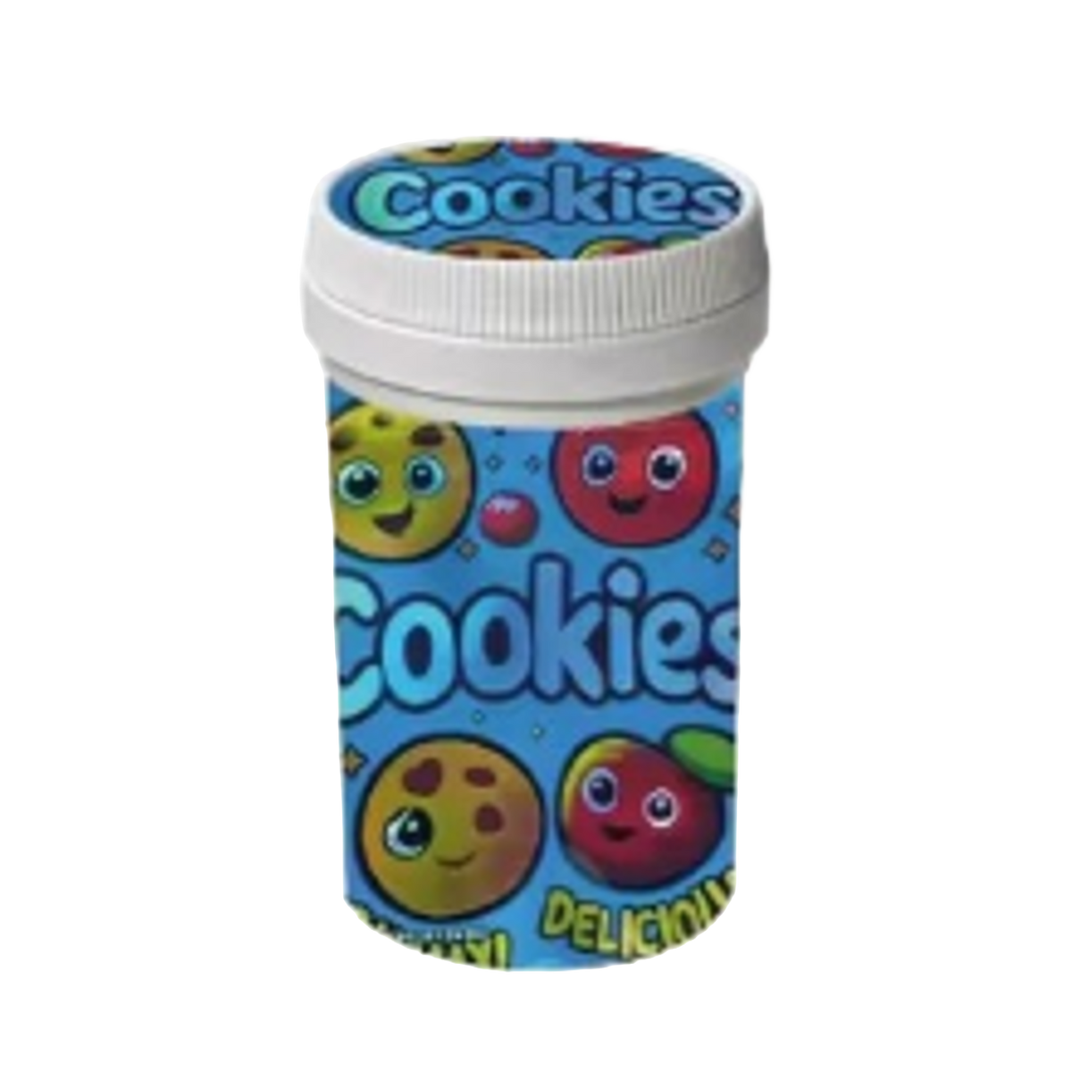12 Pack -3.5g Sealed Gram Jars with Child-Resistant Caps - Cookies