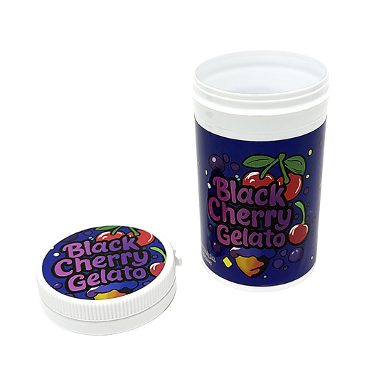12 Pack -3.5g Sealed Gram Jars with Child-Resistant Caps - Black Cherry Gelato