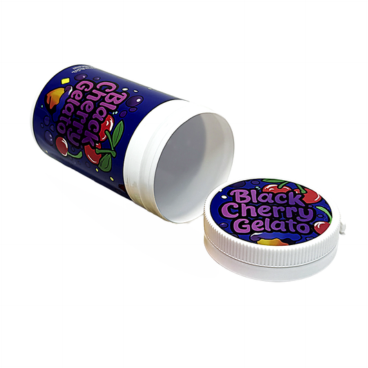 12 Pack -3.5g Sealed Gram Jars with Child-Resistant Caps - Black Cherry Gelato