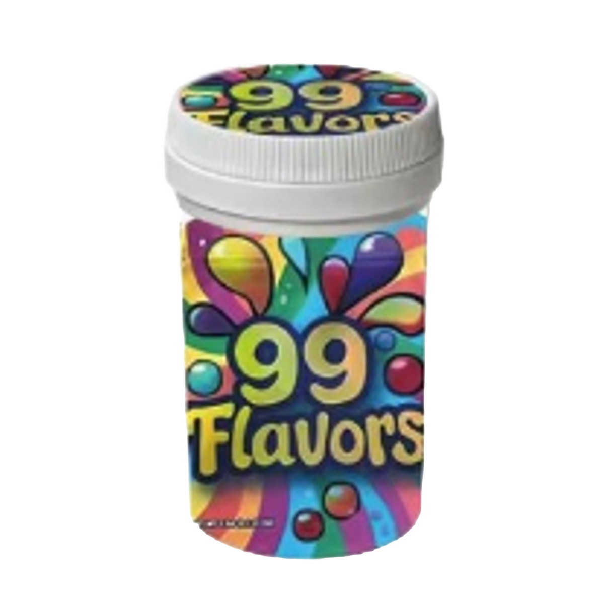 12 Pack -3.5g Sealed Gram Jars with Child-Resistant Caps - 99 Flavors